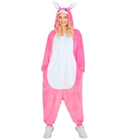 Plush Onesie Bunny  Hooded Jumpsuit 