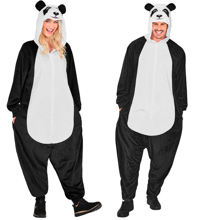 Plush Onesie Panda  Hooded Jumpsuit 