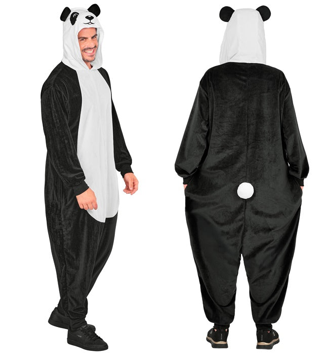 Plush Onesie Panda  Hooded Jumpsuit 