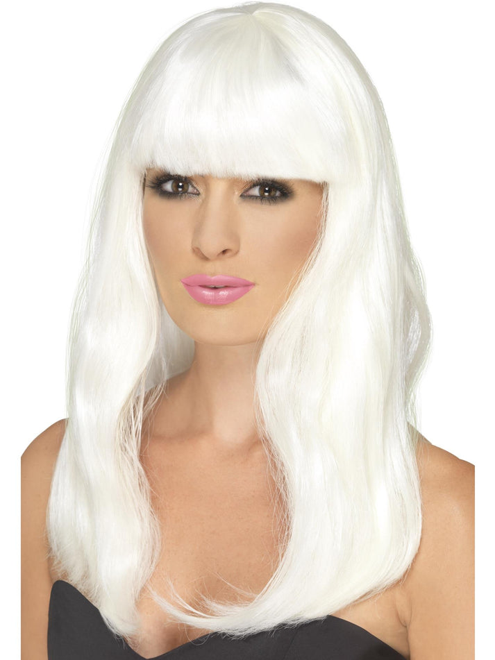 Glam Party Wig Adult Glow In The Dark Long Halloween Accessory 2
