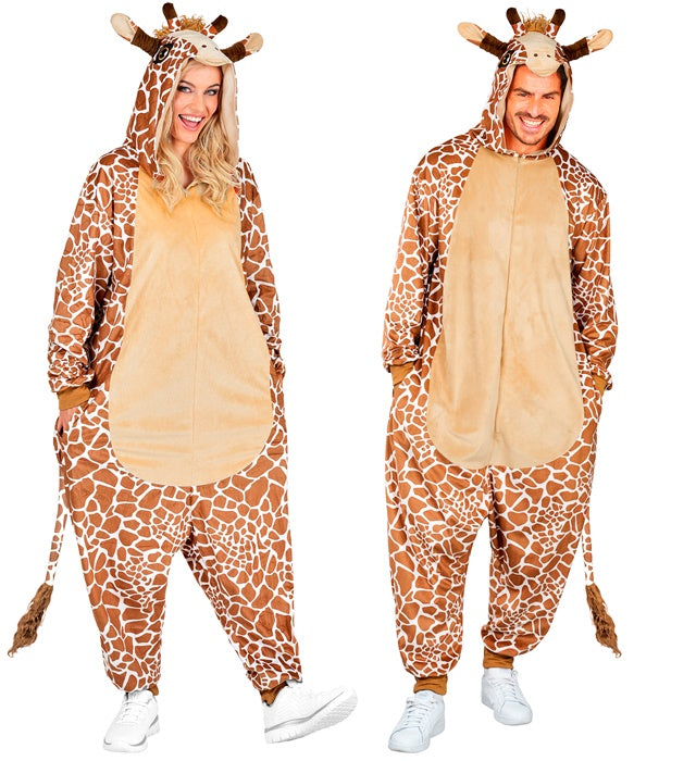 Plush Onesie Giraffe  Hooded Jumpsuit 