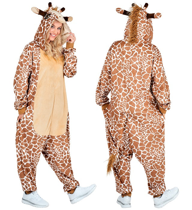 Plush Onesie Giraffe  Hooded Jumpsuit 