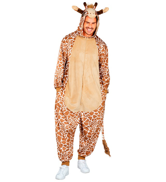 Plush Onesie Giraffe  Hooded Jumpsuit 
