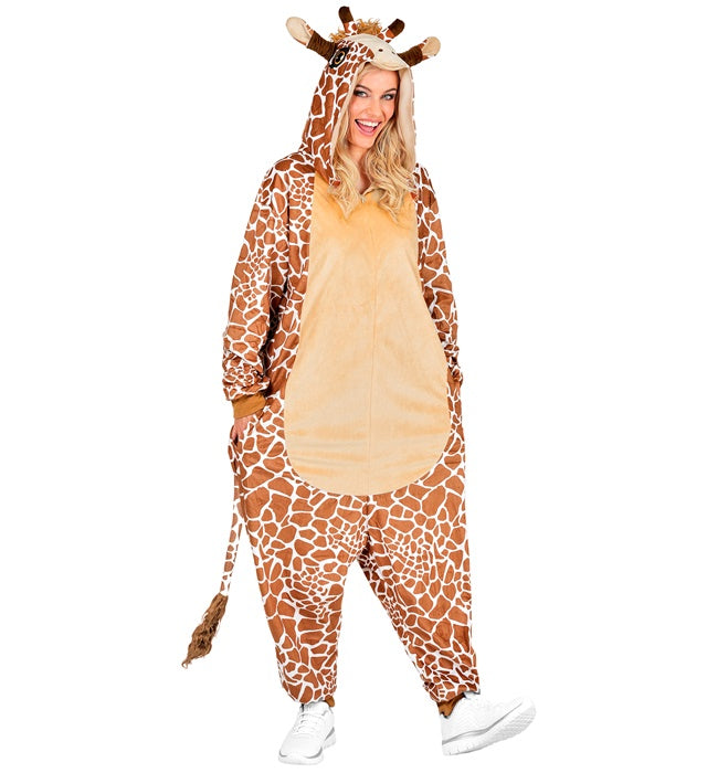 Plush Onesie Giraffe  Hooded Jumpsuit 