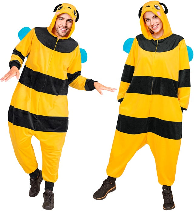 Plush Onesie Bee  Hooded Jumpsuit 