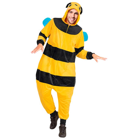 Plush Onesie Bee  Hooded Jumpsuit 