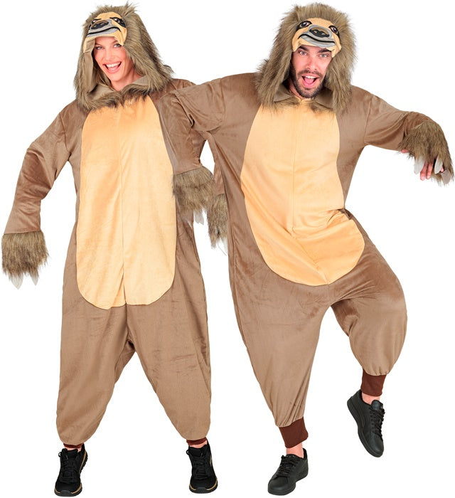 Plush Onesie Sloth  Hooded Jumpsuit 
