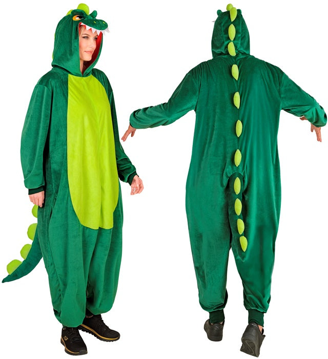 Plush Onesie Dinosaur  Hooded Jumpsuit 