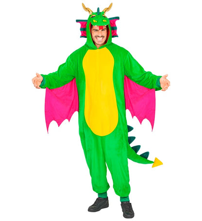Plush Onesie Dragon  Hooded Jumpsuit 
