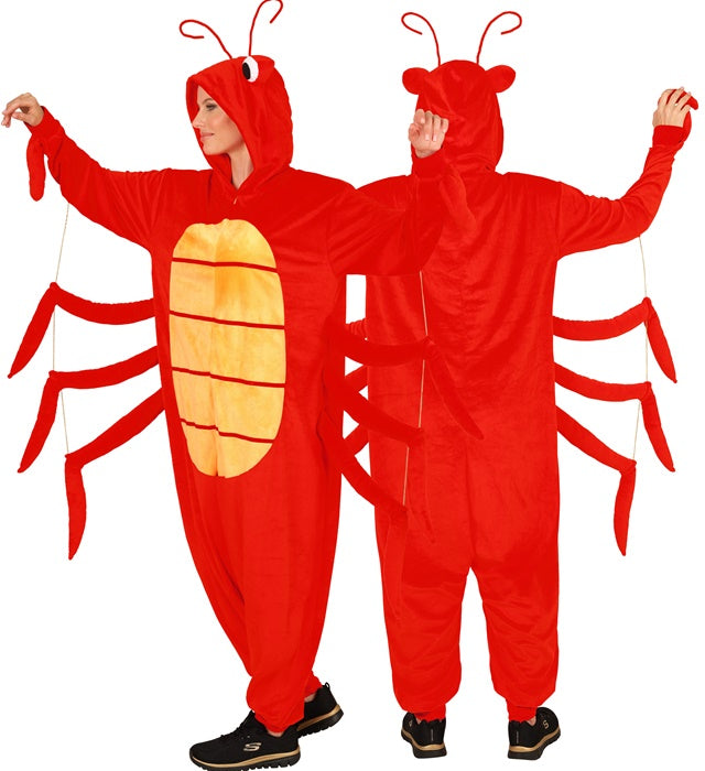 Plush Onesie Lobster  Hooded Jumpsuit 