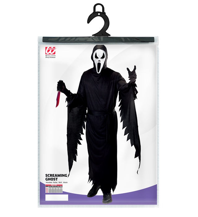 Screaming Ghost  Hooded Robe, Belt, Mask 
