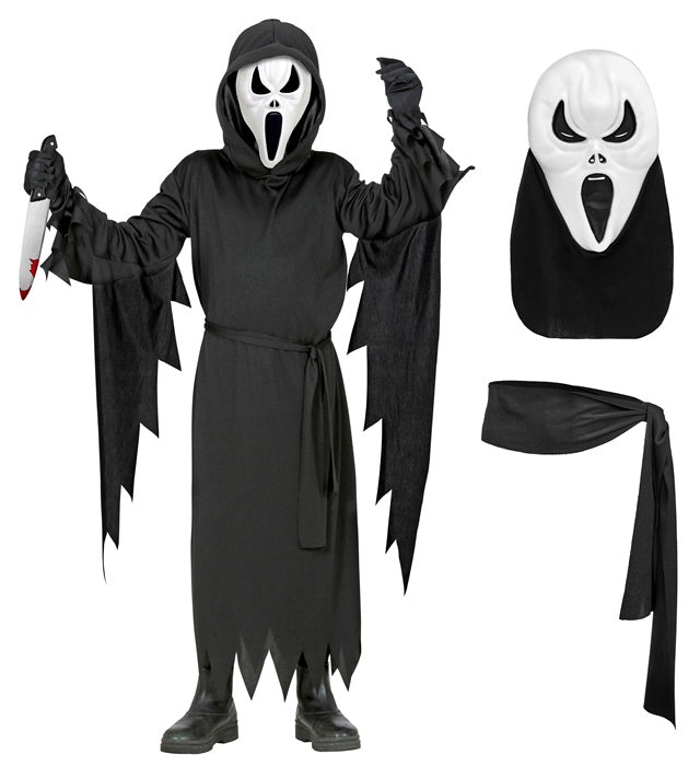 Screaming Ghost  Hooded Robe, Belt, Mask 