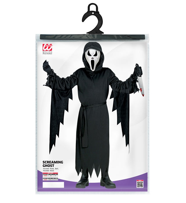 Screaming Ghost  Hooded Robe, Belt, Mask 