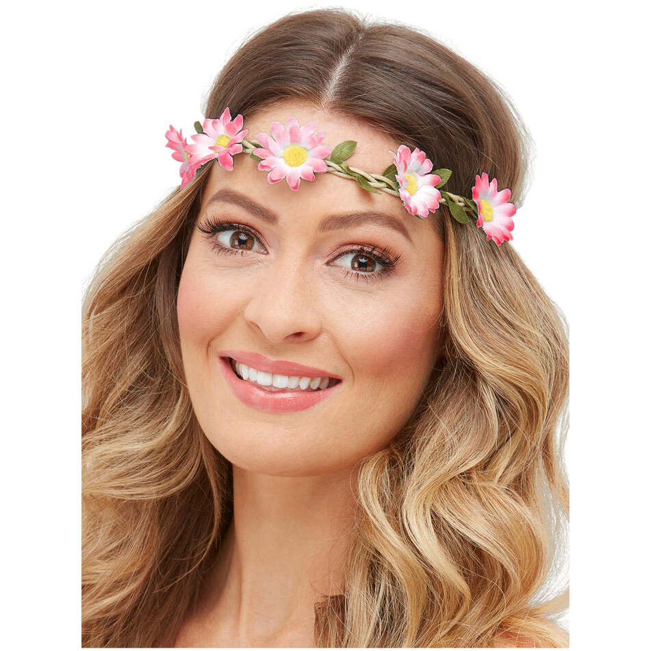 Hawaiian Hippie Daisy Chain Headband Assorted Colours Pack Of 3 1