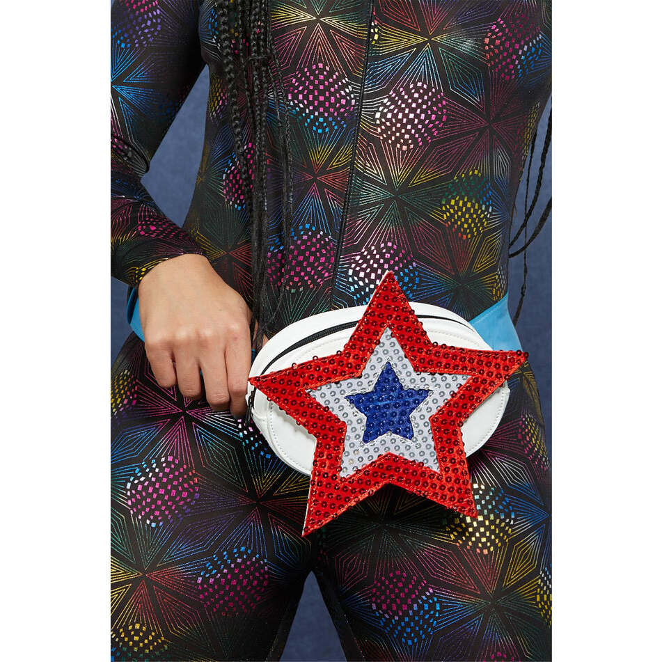 Fever Americana Sequin Star Bum Bag Festival Costume Accessory 1