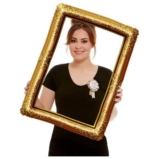Inflatable Picture Frame Gold 70cm Party Photo Accessory 1