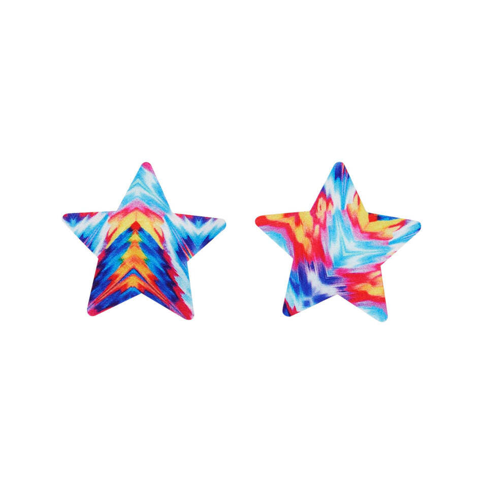 Fever Tie Dye Star Multi Coloured Nipple Pasties 1