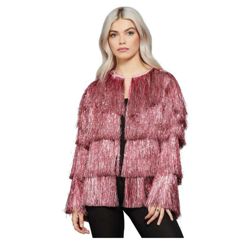 Tinsel Festival Jacket Fever Adult Pink 1