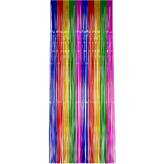 Shimmer Curtain Rainbow Coloured 91 By 244cm Party Accessory 1
