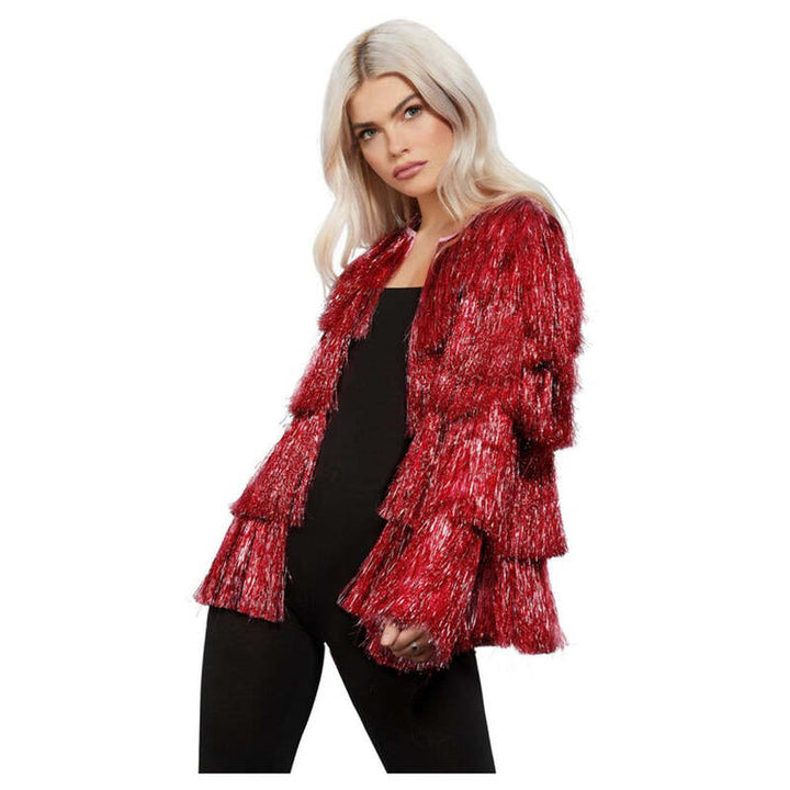 Fever Tinsel Festival Jacket Adult Red 1