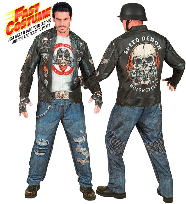 Biker Fast Costume  Jacket, Pants, Gloves 