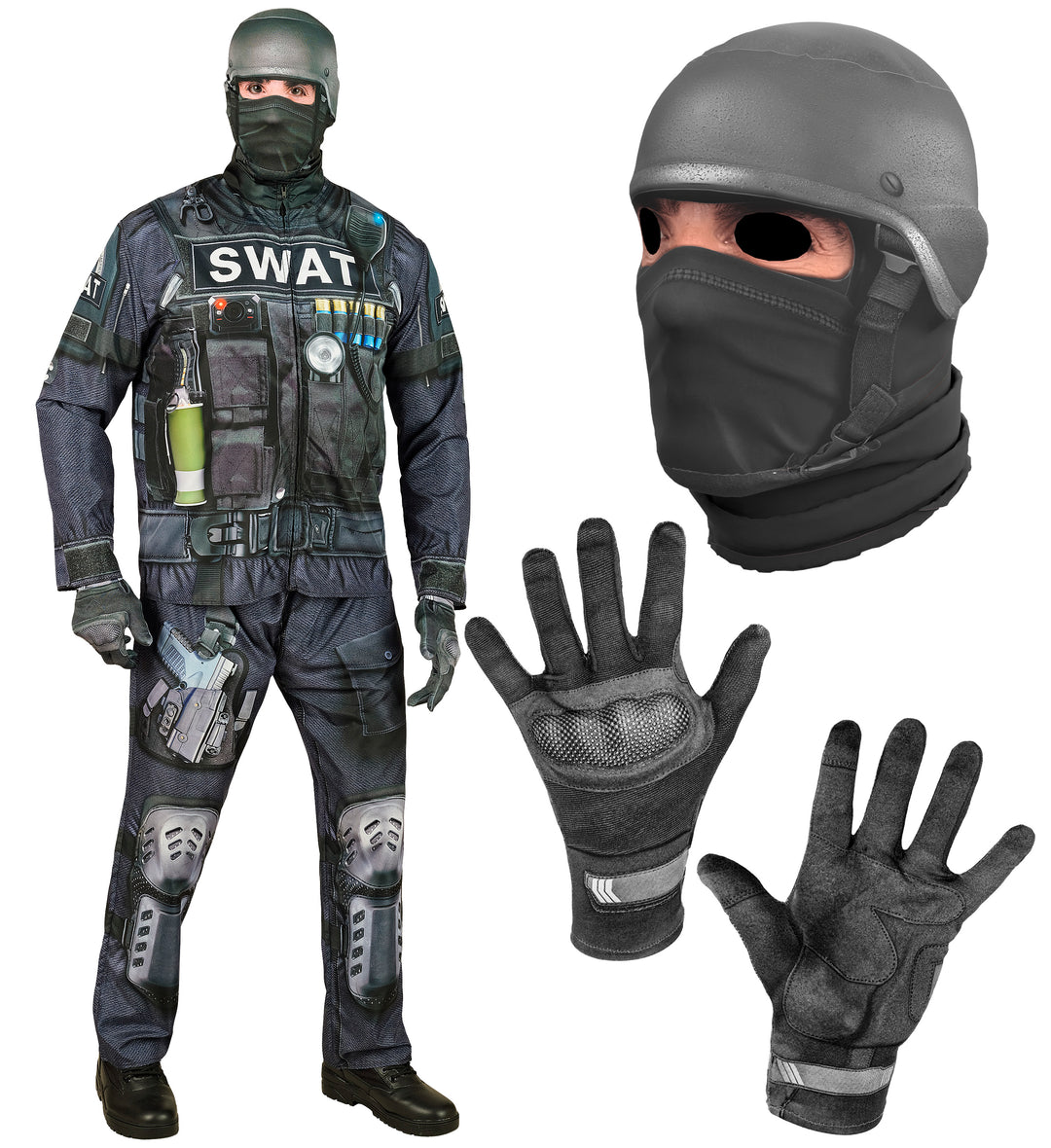 S.W.A.T. Fast Costume  Jacket, Pants, Gloves, Mask 