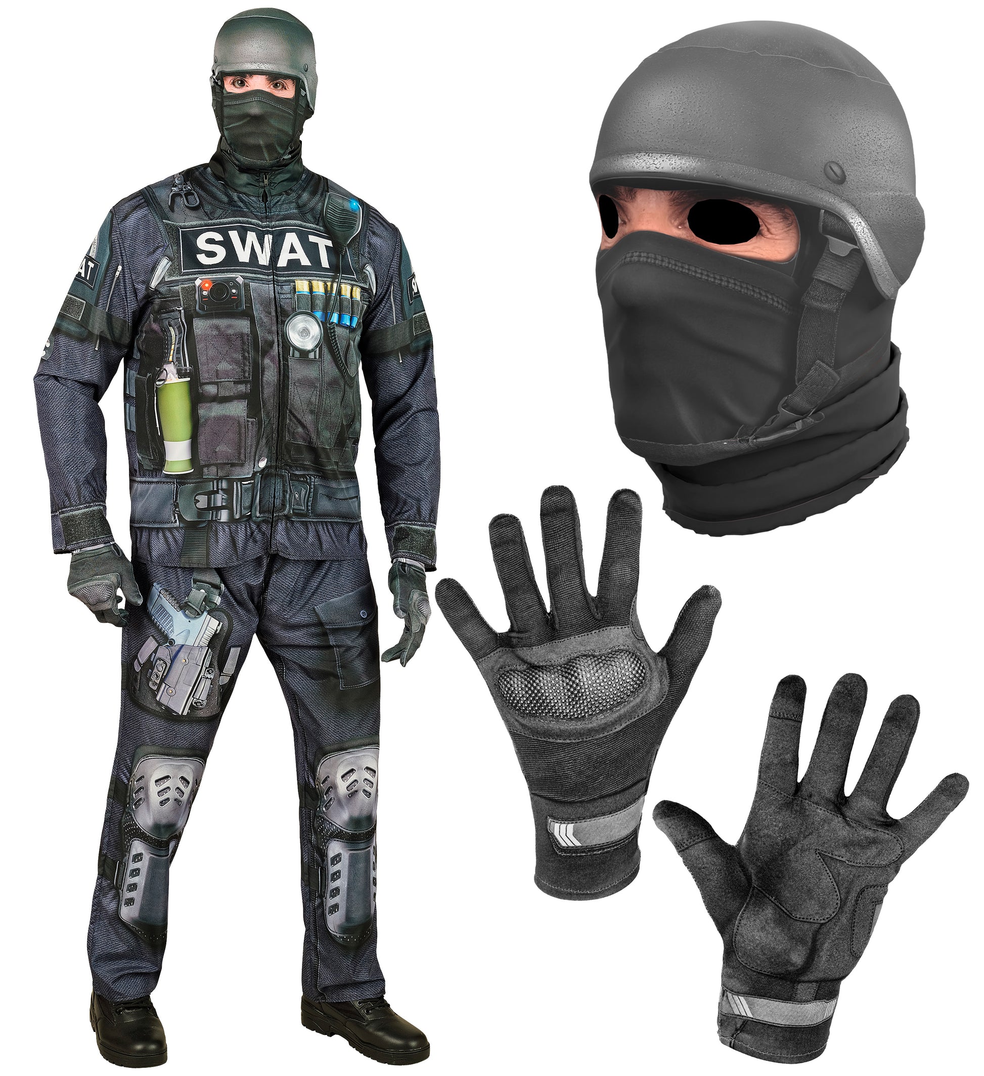S.W.A.T. Fast Costume  Jacket, Pants, Gloves, Mask 