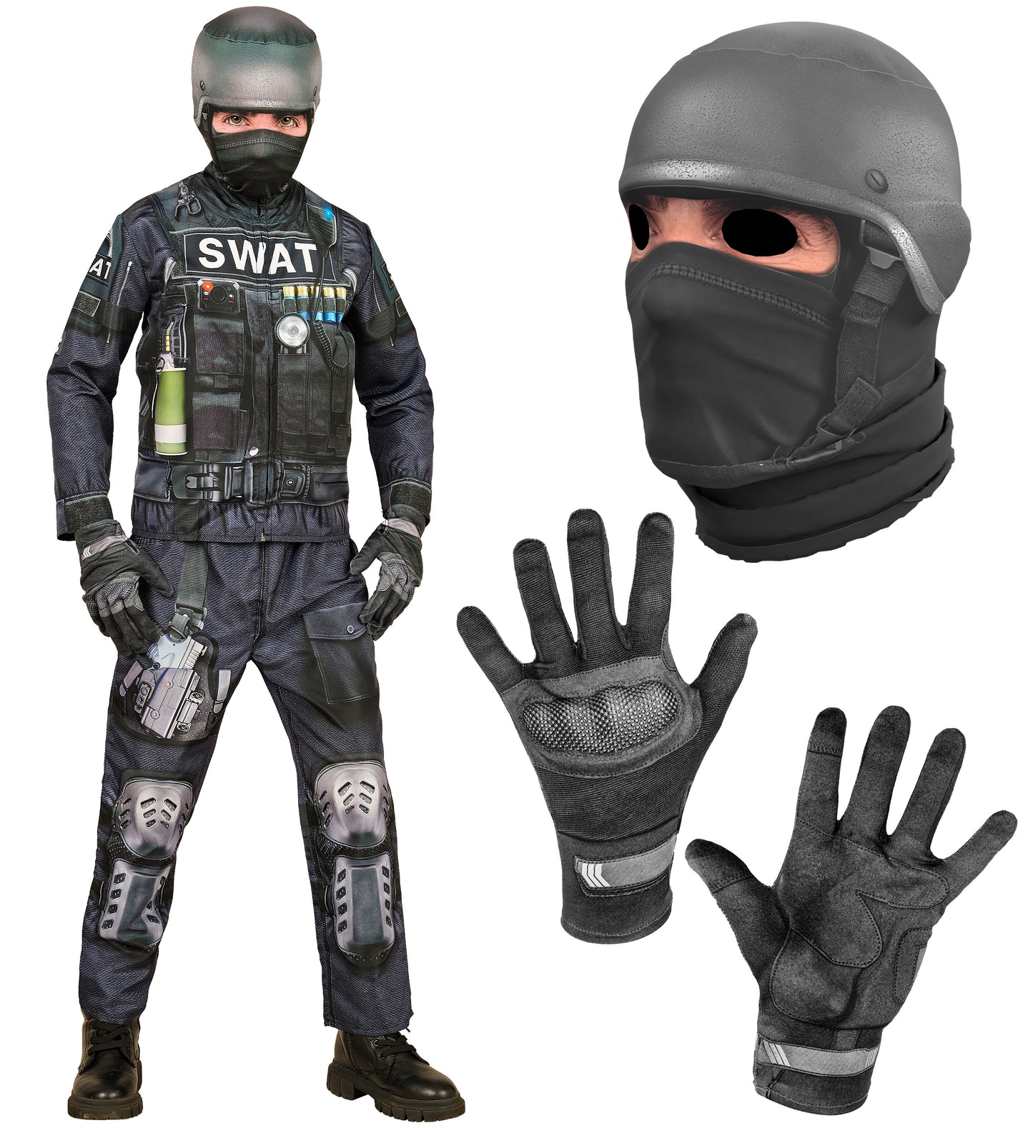 S.W.A.T. Fast Costume  Jacket, Pants, Gloves, Mask 