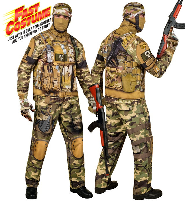 Soldier Fast Costume  Jacket, Pants, Gloves, Mask 