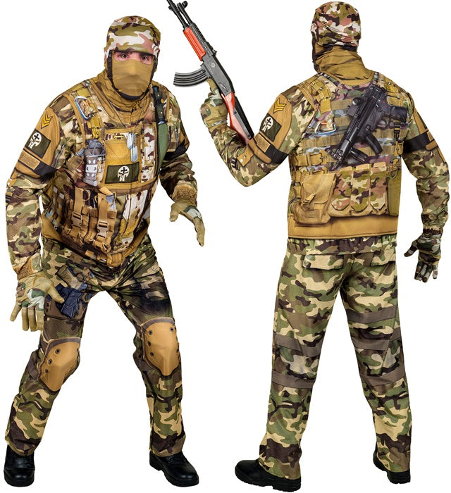 Soldier Fast Costume  Jacket, Pants, Gloves, Mask 