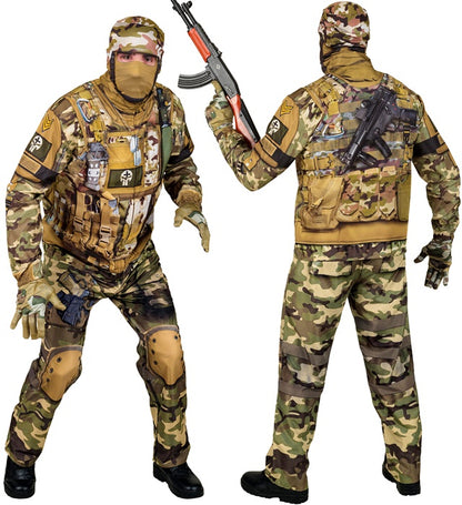 Soldier Fast Costume  Jacket, Pants, Gloves, Mask 