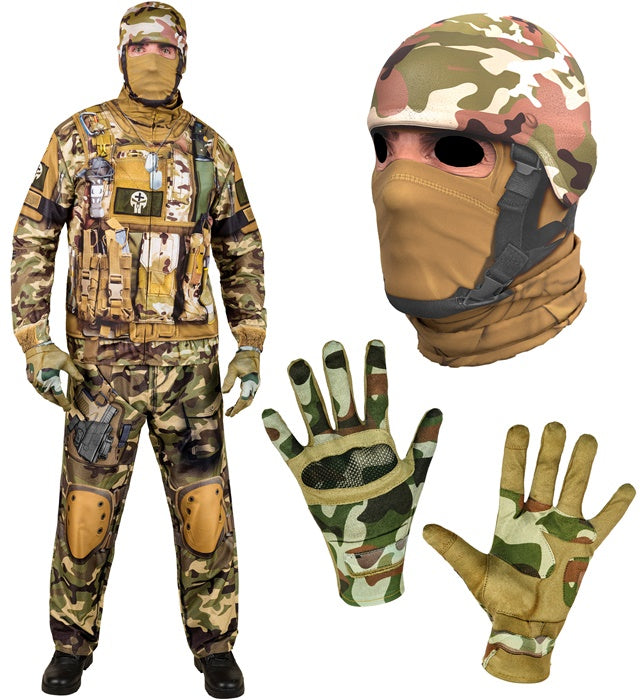 Soldier Fast Costume  Jacket, Pants, Gloves, Mask 