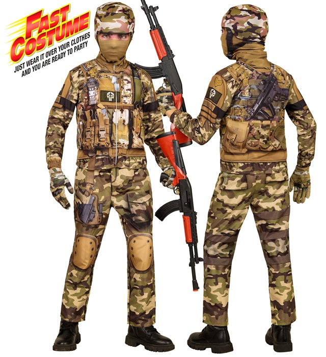 Soldier Fast Costume  Jacket, Pants, Gloves, Mask 