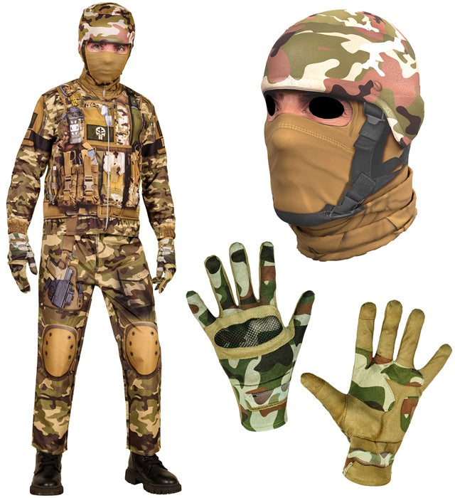 Soldier Fast Costume  Jacket, Pants, Gloves, Mask 
