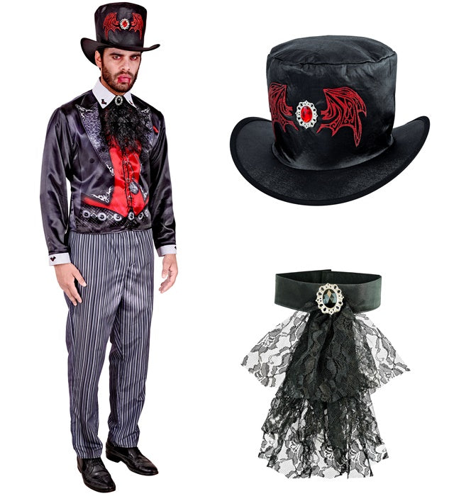 Vampire Fast Costume  Jacket, Pants, Hat, Jabot 