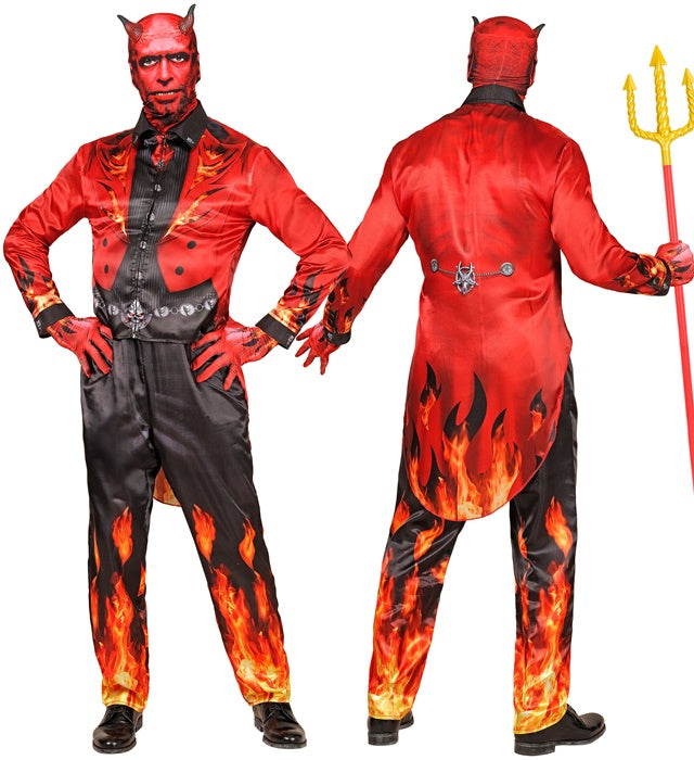 Devil Fast Costume  Jacket, Pants, Gloves, Mask With Horns 