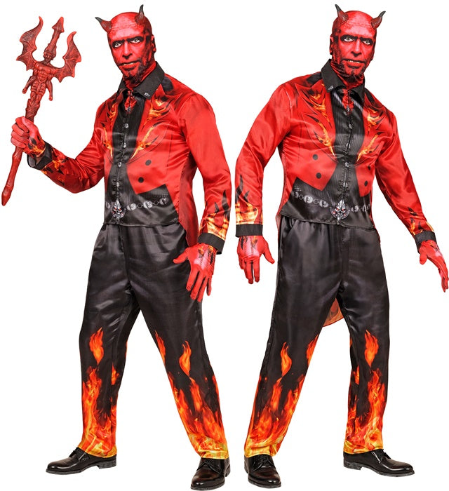 Devil Fast Costume  Jacket, Pants, Gloves, Mask With Horns 