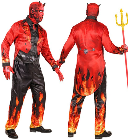 Devil Fast Costume  Jacket, Pants, Gloves, Mask With Horns 