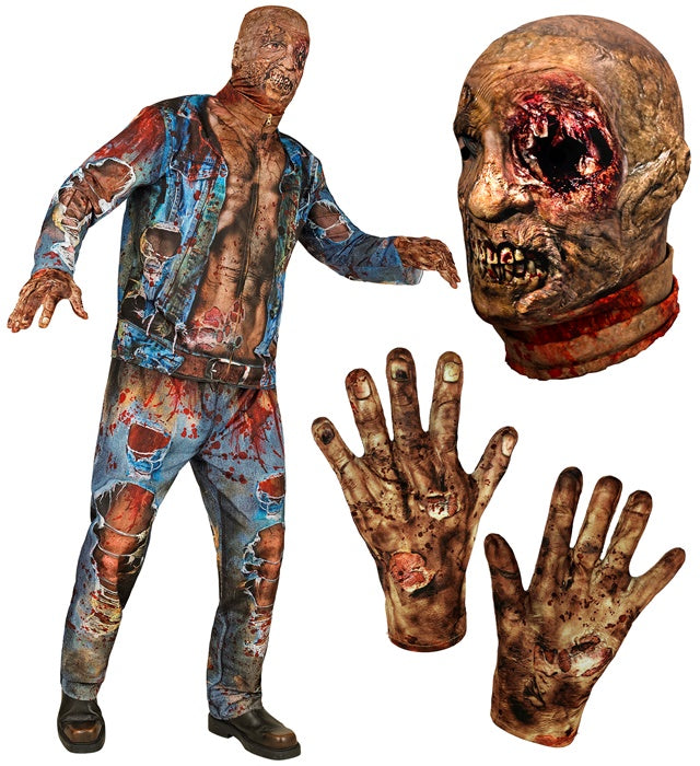 Zombie Fast Costume  Jacket, Pants, Gloves, Mask 