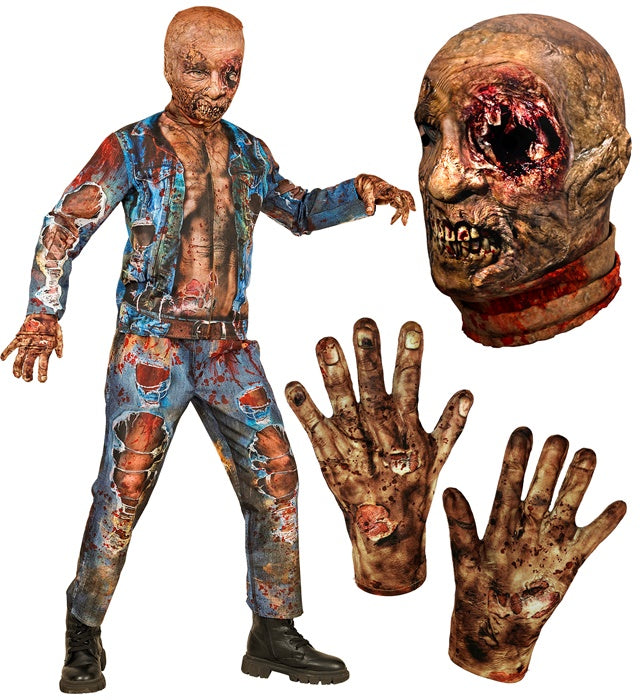 Zombie Fast Costume  Jacket, Pants, Gloves, Mask 