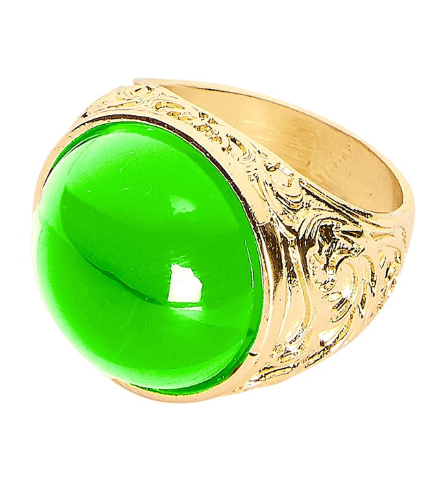Gold Ring With Green Gem