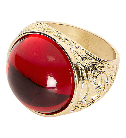 Gold Ring With Red Gem