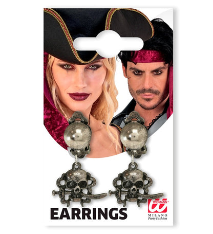 Pair Of Pirate Skull Earrings