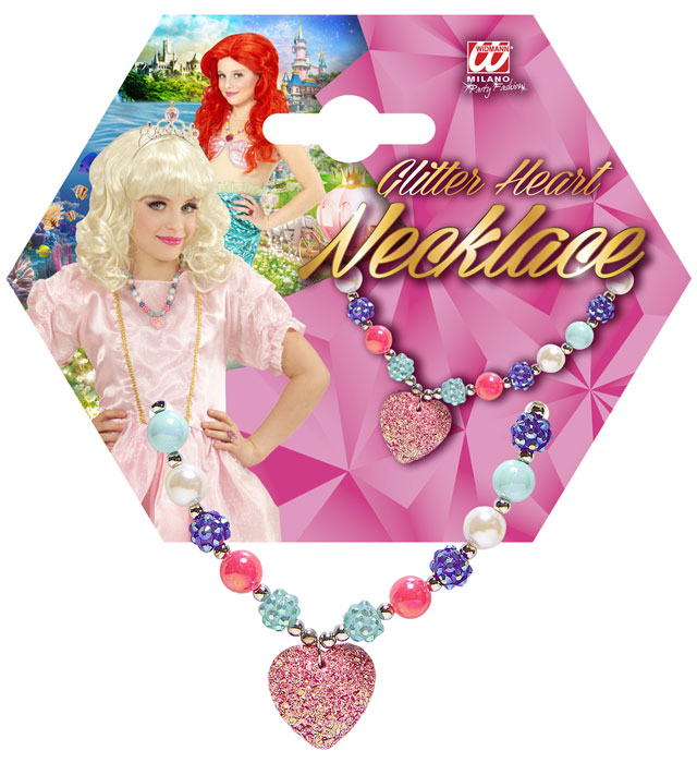 Pink  Heart Beaded Necklace