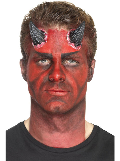 Latex Devil Horn Prosthetics Black with Adhesive Adult Foam FSX Accessory 4