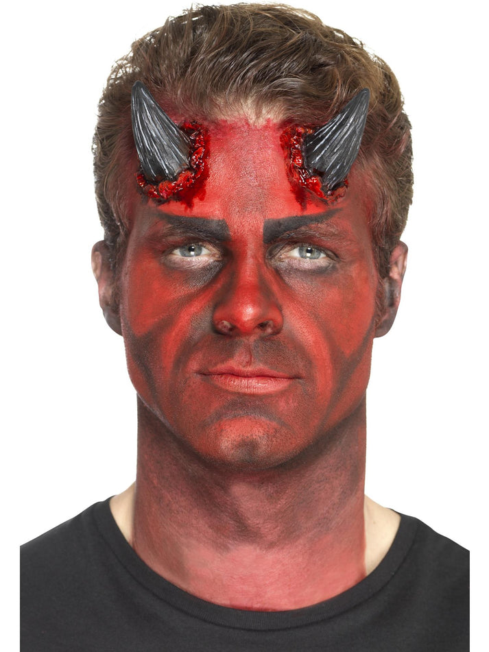 Latex Devil Horn Prosthetics Black with Adhesive Adult Foam FSX Accessory 5