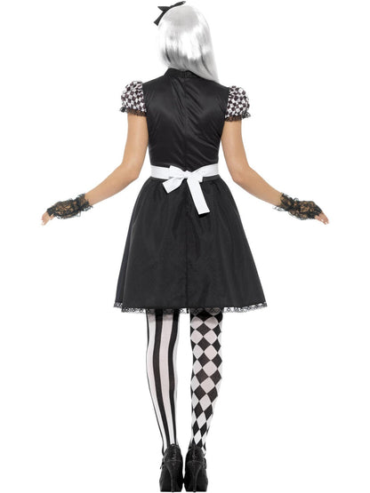 Gothic Alice Costume Adult Black Dress White Apron and Matching Headband 3