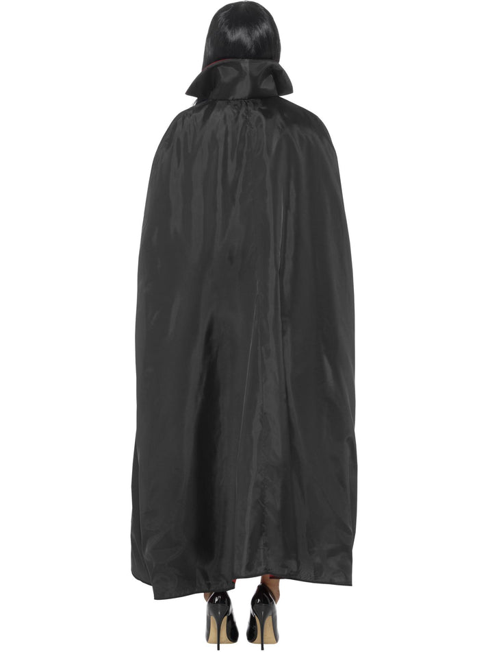Reversible Vampire Cape Black Red 127cm Adult Costume Accessory 3