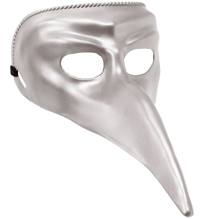 Silver Venetian Mask Plastic