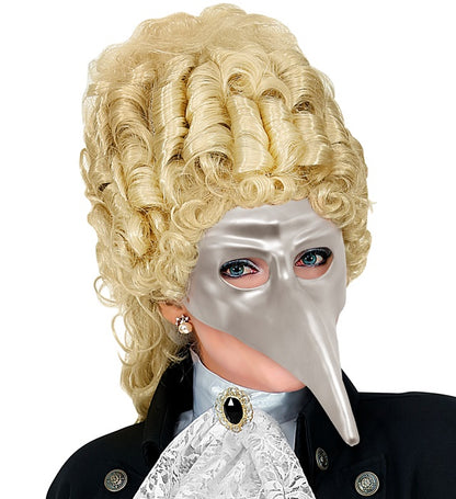 Silver Venetian Mask Plastic
